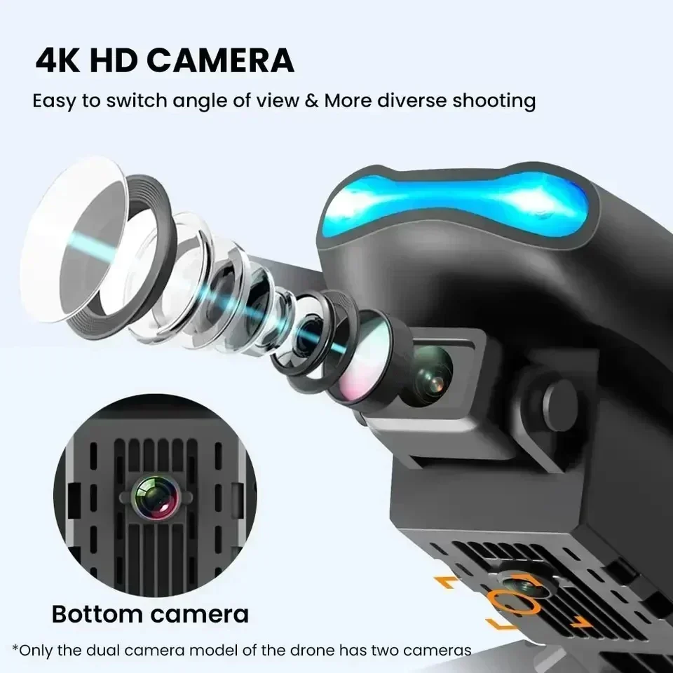 E99 Brushless drone HD aerial photography dual camera optical flow positioning aircraft folding remote control aircraft - Image 3