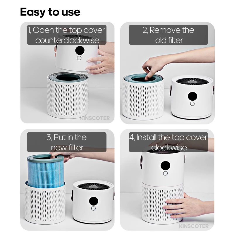 Household HEPA Air Purifier Wireless Portable Air Cleaner Adsorption Of Pm2.5 Dust Formaldehyde For Pollen Allergy Sufferers - Image 5